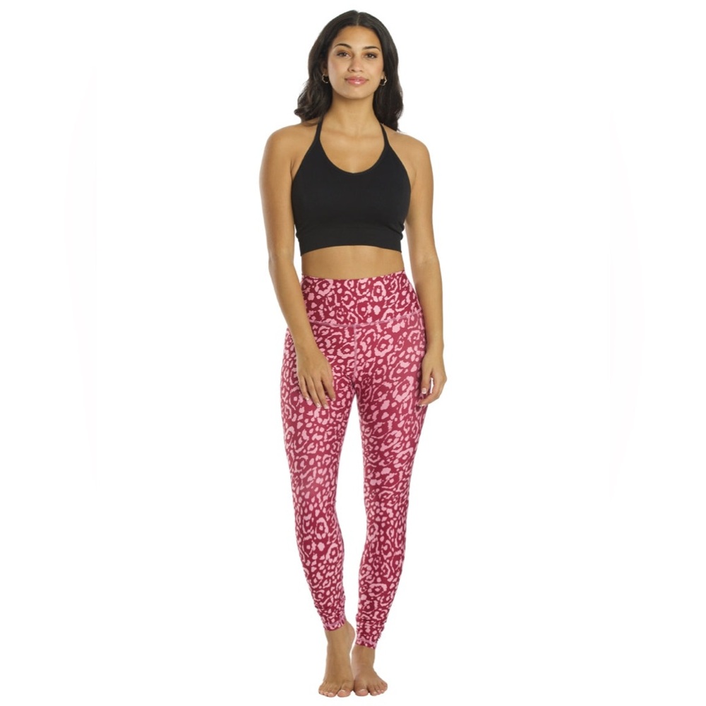 Spiritual Gangster. Intent High Waisted Legging. Pink animal Print. Size Small.